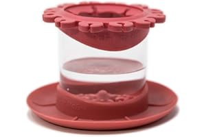 Paint Puck Ultimate Rinse Cup Paint Brush Cleaner (Red, Mug) – Non-Spill Paint Water Cup & Brush Cleaner with Brush Holder, Squeegee Lips & Drip Tray for Acrylic, Watercolor & Art Supplies