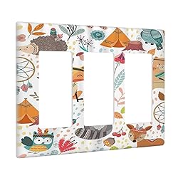 Wpshijia Forest Animals Cute Cartoon Triple Rocker