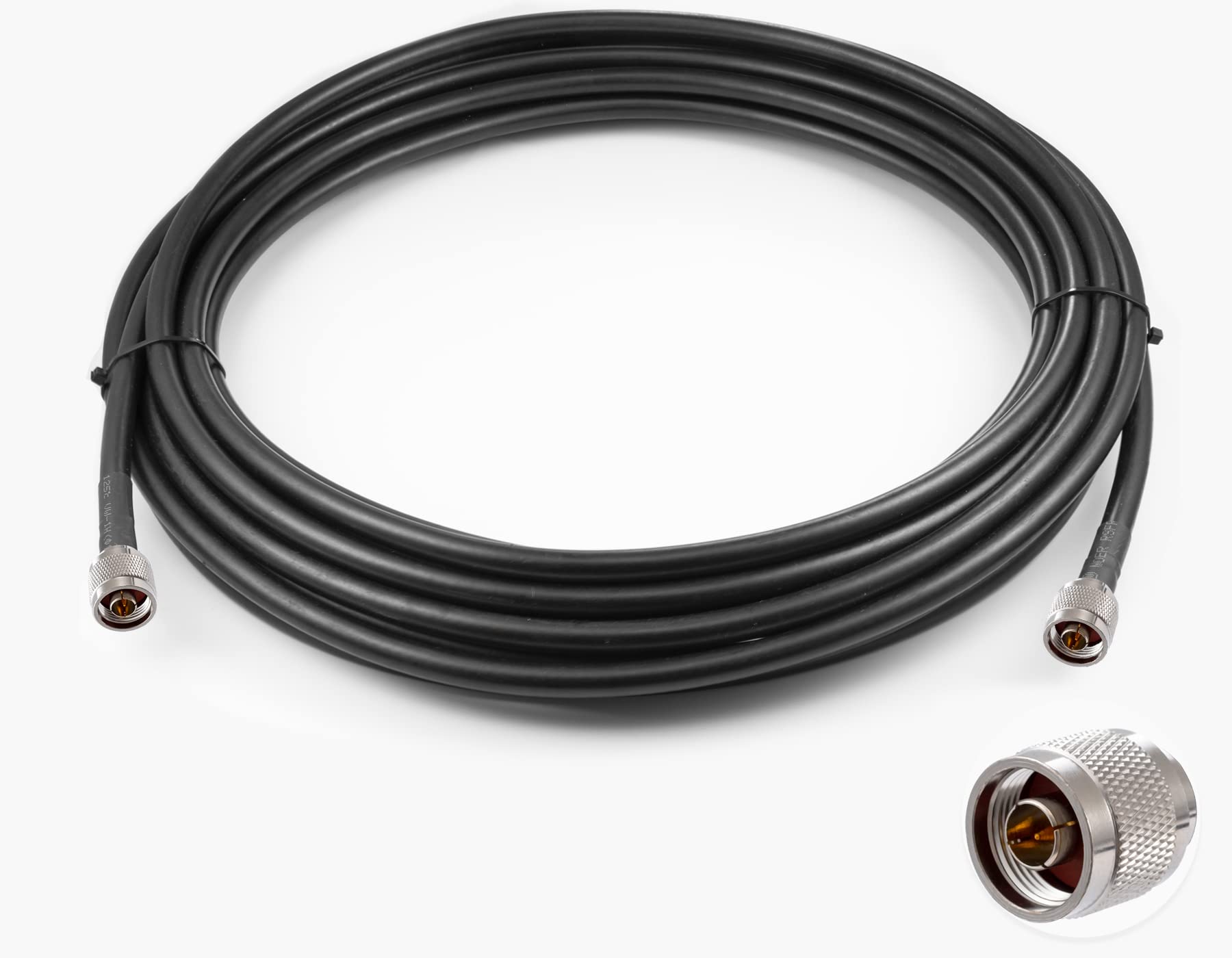 Vecys N to N Male Jumper N Male to Male Low Loss Coaxial Cable VLMR400 33FT/10M for 3G 4G 5G LTE Antenna Ham Radio GPS WiFi