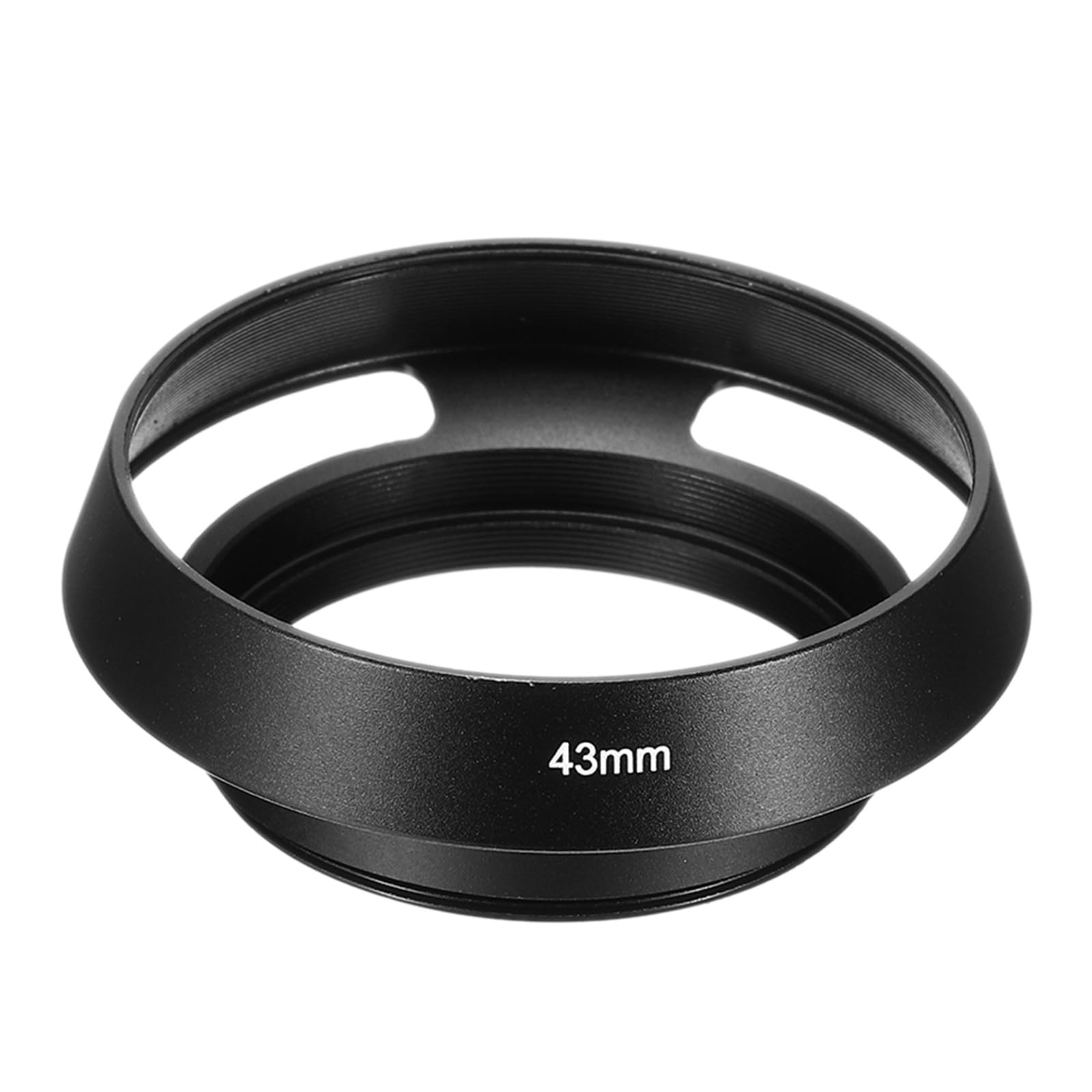PATIKIL 43mm Lens Hood, Standard Vented Matte Surface Anti-reflective Inside Hollow Lens Hood for Universal Camera Lens, Black for Nikon, for Fujifilm, for Pentax, for Leica