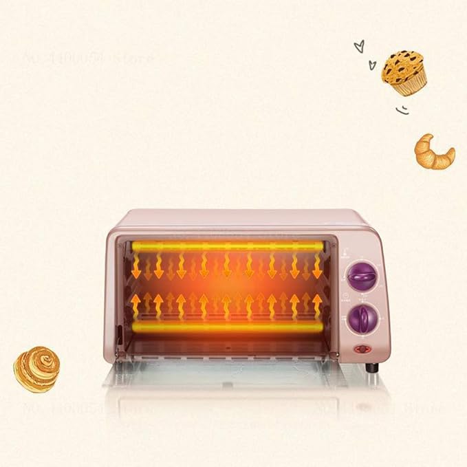 WXF 10L Pequeño Horno Eléctrico, Control De Temperatura 800W Rosa ...