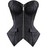 Corset Top Bustier Lingerie for Women Zipper Front Flower Sexy Burlesque Vintage