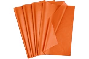 Orange Tissue Paper 80 Sheets Wrapping Tissue Paper Bulk, AORZIT 14x20 Inch Tissue Paper for Gift Bag Wrapping DIY Arts Crafts Shredded Filler Birthday Graduation