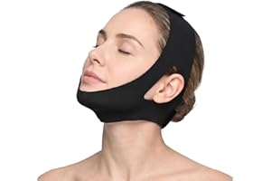 Jawline Shaper Chin Strap for Sleeping, Reusable V Line Mask for Women Face Lifting,Jaw Exerciser with Skin-Friendly Breatha
