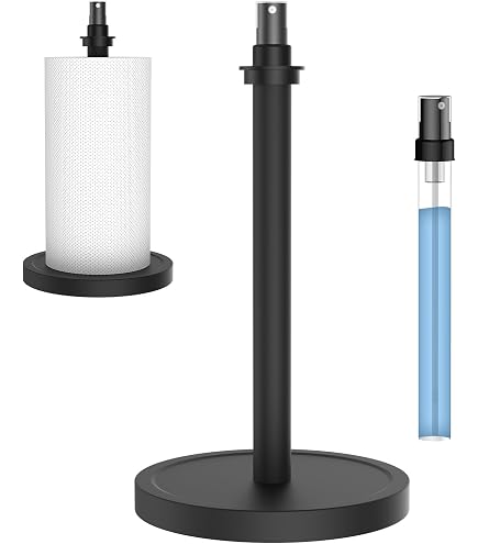 Produktbild von 2-in-1 Edelstahl-Papierhandtuchhalter Mit Sprühflasche – Stehend, 207 Ml, Für Küche & Bad – J.M.T HomeGoods