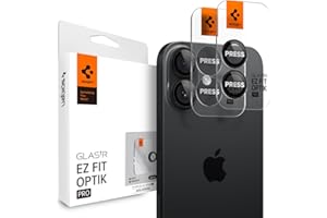 Spigen Camera Lens Screen Protector [GlasTR EZ Fit Optik Pro] Designed for iPhone 17 | iPhone 16 Plus | iPhone 16 [Case Friendly] - Black [2 Pack]