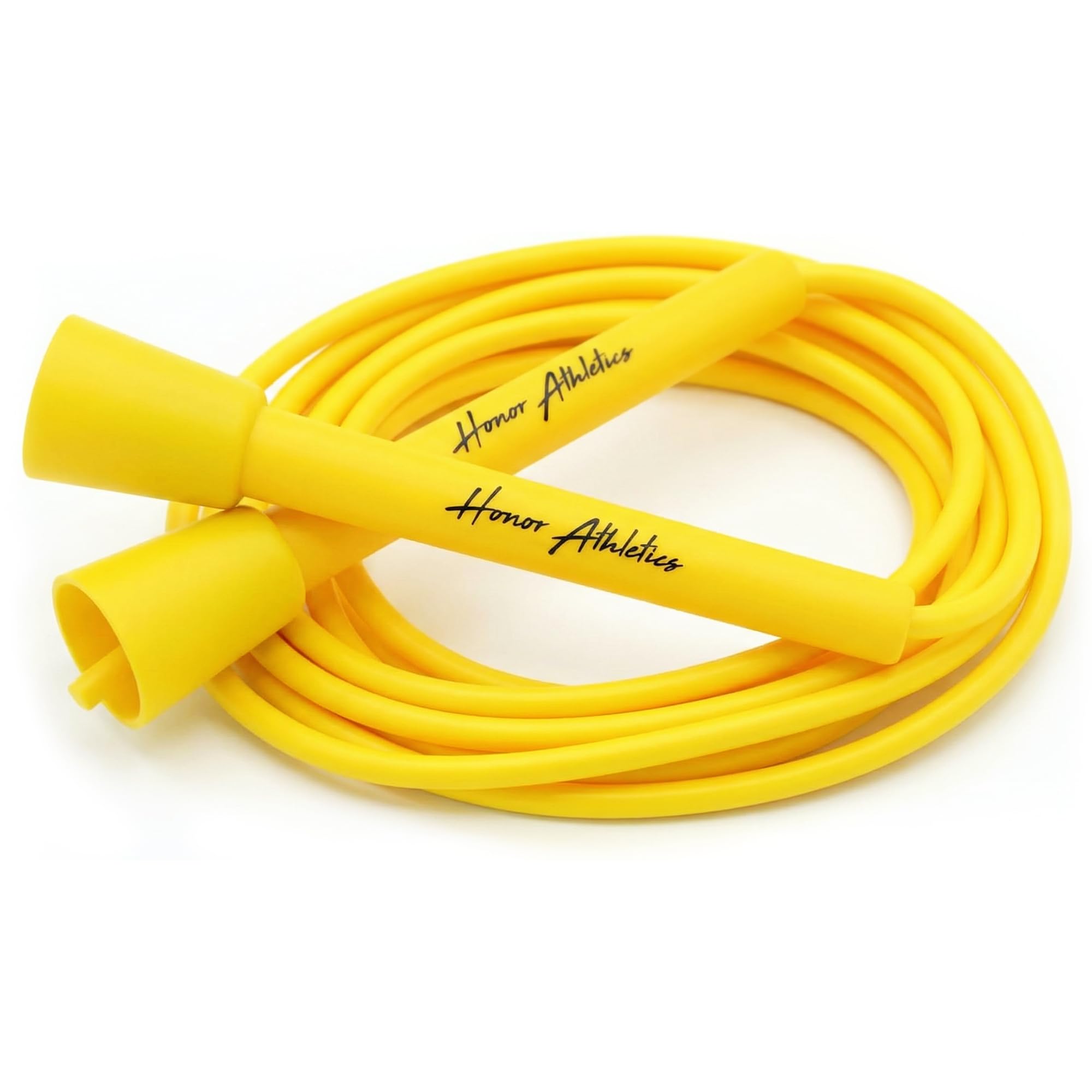 HONOR ATHLETICS Speed Rope, Skipping Rope - Best for Double Under, Boxing, MMA, Cardio Fitness Training Condition - Jump Rope (Yellow, 10 ft rope – (Fits users up to 6'3"))