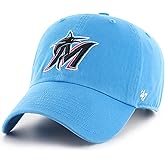 47 Brand MLB Alternate Color Primary Logo Clean Up Adjustable Baseball Cap Hat, Adult One Size Fits All
