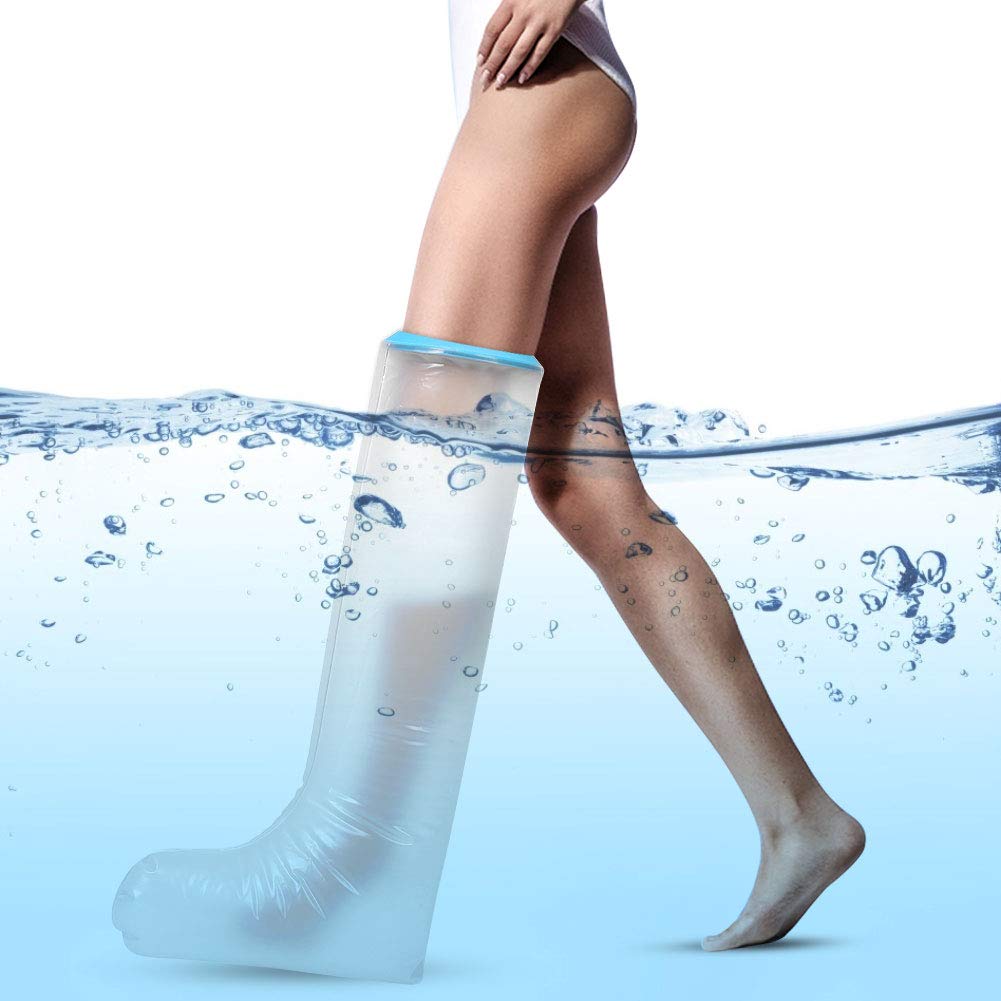 DOACT Waterproof Cast Cover for Ankle Showering Swim Bathe, Seal Watertight Plaster Bandage, Cast Protector Keeps Casts Bandage Dry for Broken Leg, Foot, Finger Wound Fits Women Men Adult (78cm)