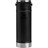 STANLEY Travel Mug with Integrated French Press 16 oz | 5 Minute Brew, 4 Hours Hot, Leakproof Lid | Mesh Filter for Coffee Grounds | Insulated Stainless Steel Coffee Maker | BPA-Free | Black 2.0