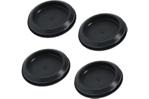EASYEAH 4PCS Rubber Plugs for Round Holes - 1-3/4"(45mm) Black Snap in Locking Hole Plugs, Rubber Hole Plugs for Automotive, Industrial & Furniture Waterproof Sealing Round Silicone Stopper