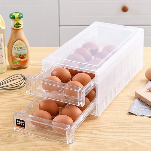 Buy 24 Grid Drawer Type Egg Storage Box Egg Crisper Kitchen Egg Tray Refrigerator Storage Container Plastic Egg Container Case Refrigerator Fresh Storage Boxs Organizer Online at Low Prices in India -