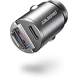 USB C Car Charger Adapter, ABLEGRID 30W Super Mini All Metal PD&QC 3.0 Dual Port Cigarette Lighter USB C Fast Charger for iPh