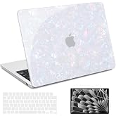 B BELK for MacBook Air 13 inch Case 2026-2022 M5 M4 M3 M2 Pearly-Luster | Model A3449 A3113 A3240 A2681 Sturdy Protective Laptop Plastic Hard Shell with Keyboard Cover &amp; Screen Protector