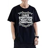 Christmas Couples His and Her Shirt Funny Graphic Holiday Shirt Christmas T-Shirt Casual Short Sleeve Tee Tops
