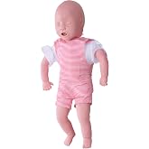 VEVOR Infant CPR Training Manikin, Heimlich Maneuver and Cardiopulmonary Resuscitation (CPR) Practice, Professional Infant Airway Obstruction Training Manikin, Baby Infarction Model for Education