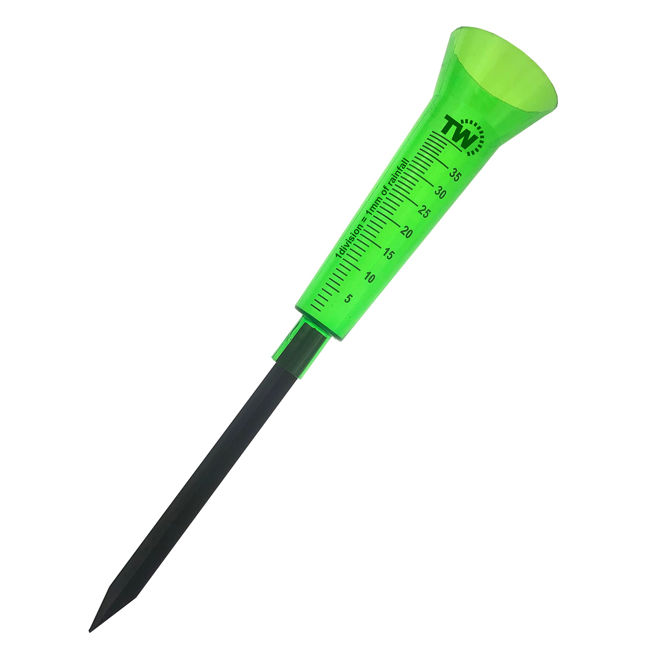 Thermometer World Rain Gauge for The Garden to Monitor Rainfall - Easy to Read Water Rain Measurement Gauge Perfect for Outdoor Garden Lawn Soil Moisture Rain Water Levels