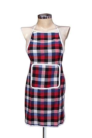 Fashion Hub Waterproofs Free Size Kitchen Apron with Front Pockets in Pink (Pack of 1)