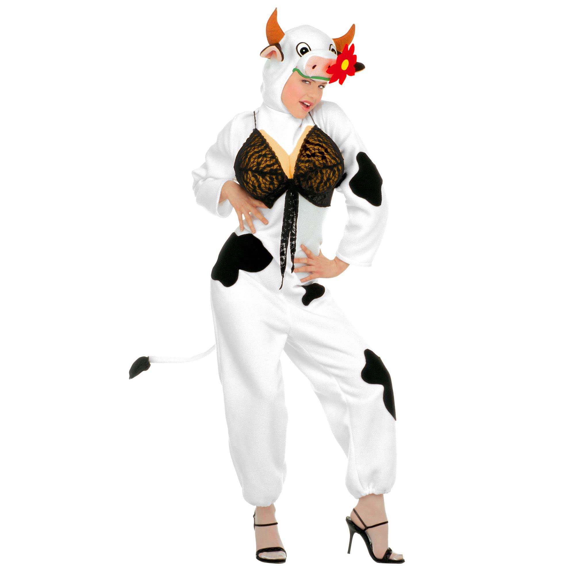 Ladies Sexy Cow Animal Costume Small UK 8-10 for Wild West Fancy Dress