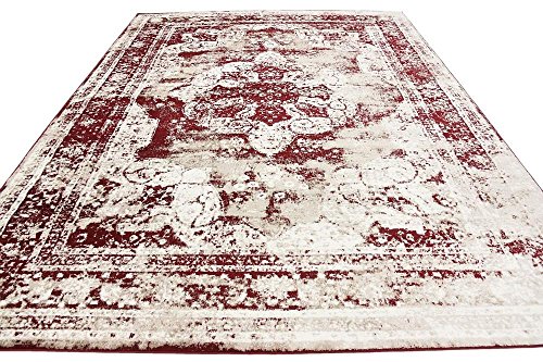 Unique Loom Sofia Collection Burgundy 8 x 10 Area Rug (8' x 10')
