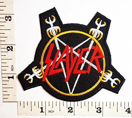 Slayer Rock Music Band Patch Jacket T-shirt Patch Sew Iron on Embroidered Sign Badge Costume