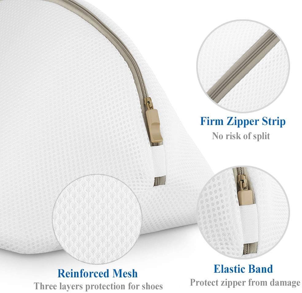 WENTS Laundry Mesh Bag for Shoes/Sneaker, Premium Multi Protection Wash Laundry Net With Durable Zipper Laundry Bag for Travel 4-Pack - Image 3