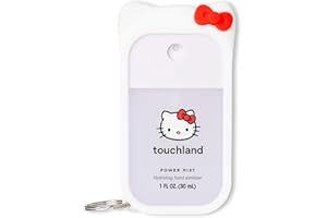 Touchland x Hello Kitty® Hand Sanitizer + Mist Case, Scented & Stylish Hydrating Sanitizer Spray Bundle, Travel Size, Dye Free