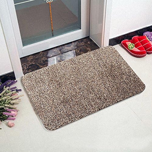 Super Absorbent Doormat, Super Absorbs Mud Doormat, Latex Backing Non Slip Door Mat Floor Dirt Trapper Mats Cotton Entrance Rug for Small Front Door, 18"x 29" Washable Carpet Brown