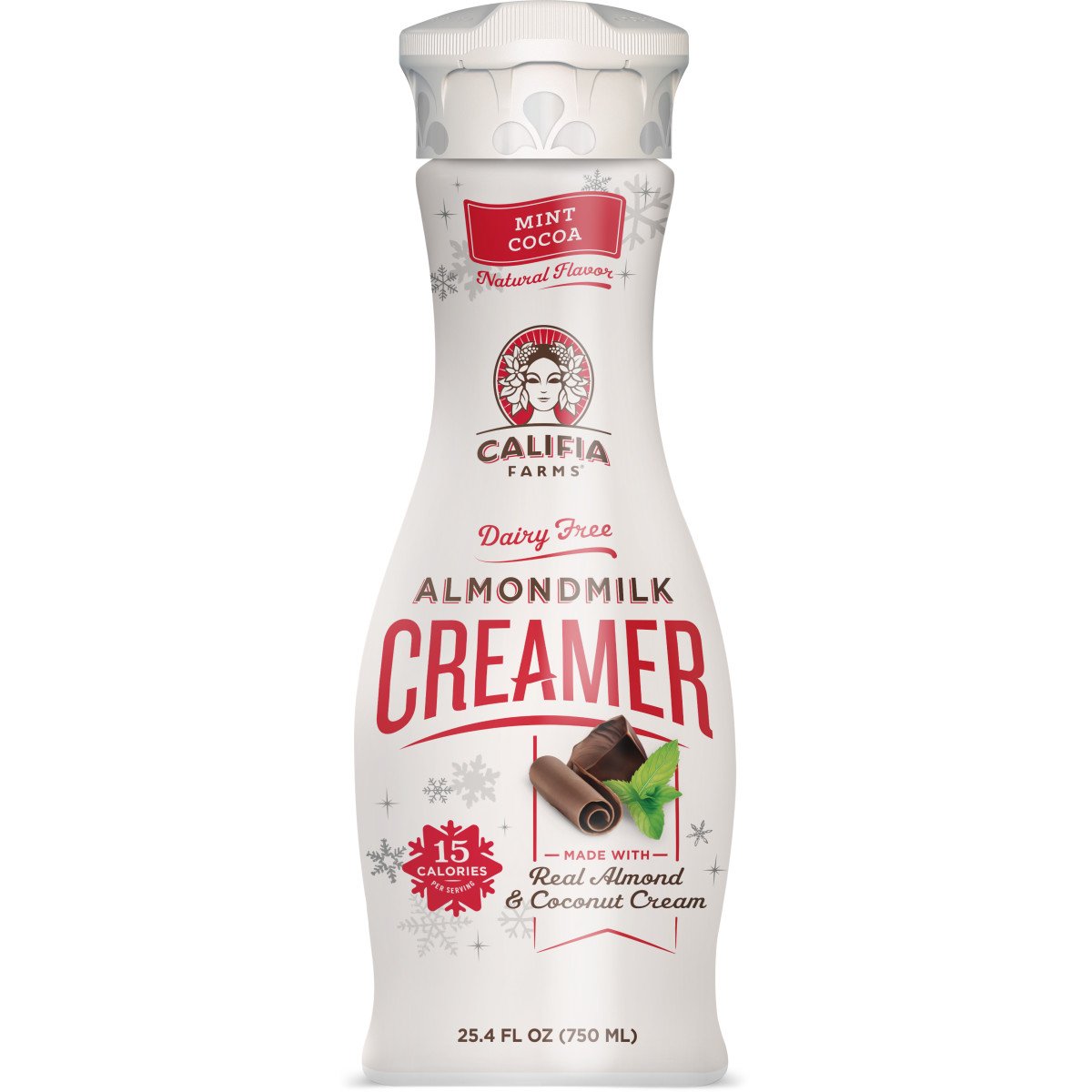 Califia Farms Seasonal Mint Cocoa Almondmilk Coffee Creamer with Coconut Cream, 25.4 Oz Dairy