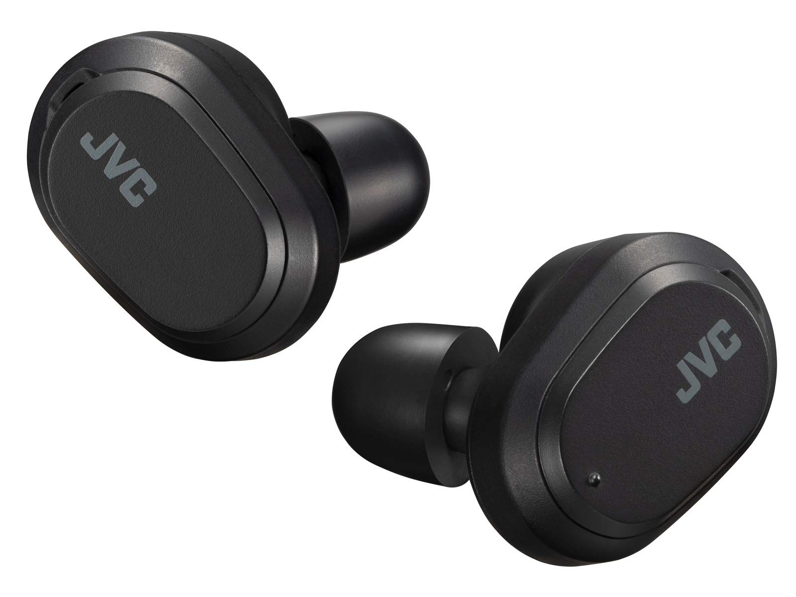 JVC Noise Reduction Earphones with Memory Foam Tip, True Wireless Earphone, Total 32 Hours of Battery Life, Touch Control, Rainproof IPx4, HA-A50T-B (Black)
