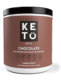 Perfect Keto Chocolate Exogenous Ketones: Base BHB Salts Supplement- Ketones for Ketogenic Diet Best to Support Energy, Focus and Ketosis Beta-Hydroxybutyrate BHB Salt