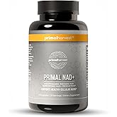 Primal Harvest NAD+ Supplement: Nicotinamide Riboside, Trans-Resveratrol, Betaine, CoQ10, NAD Supplements for Cellular Health, Energy, and Mitochondrial Support (60 Count (1 Pack)