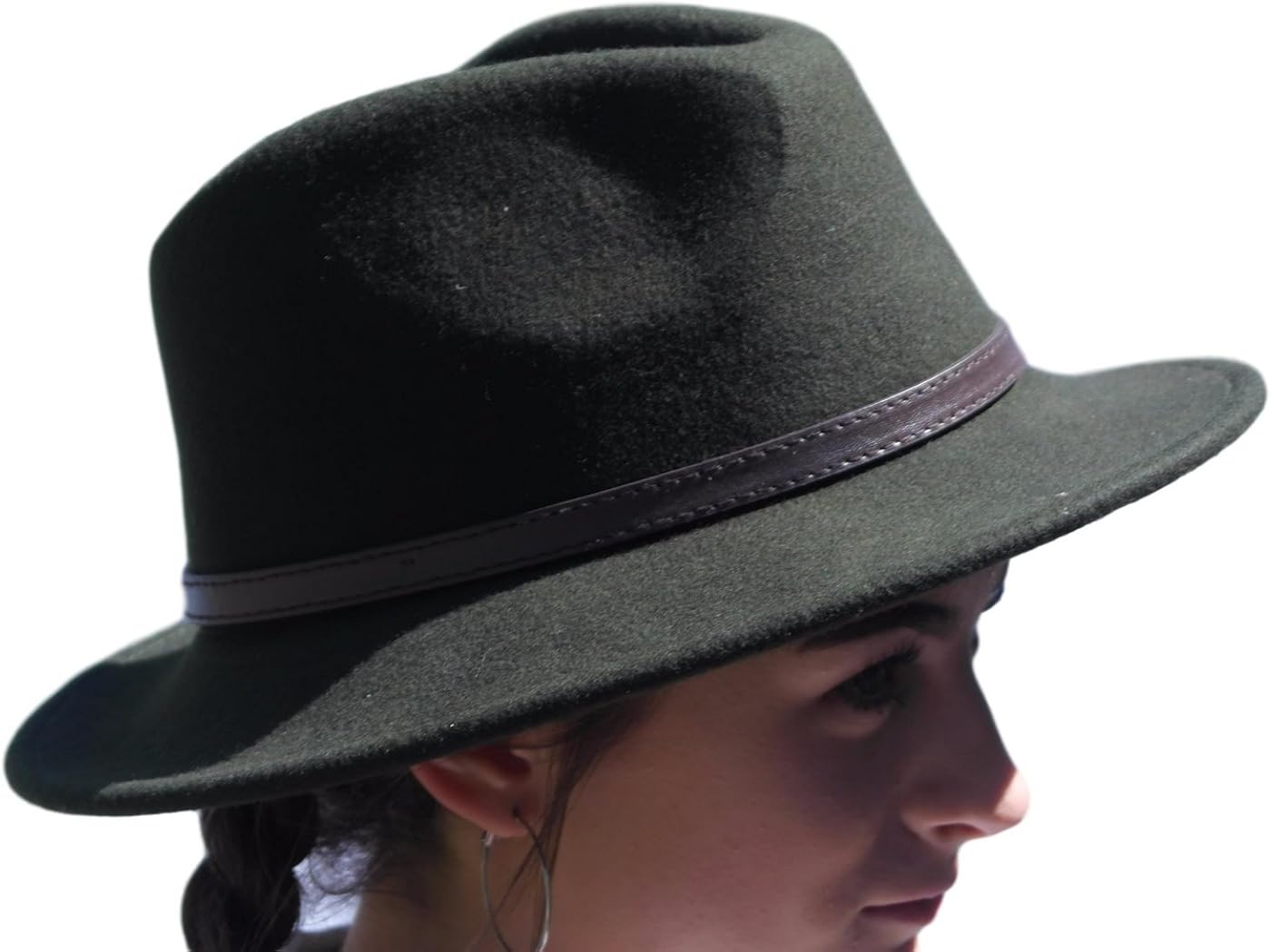olive green wide brim hat