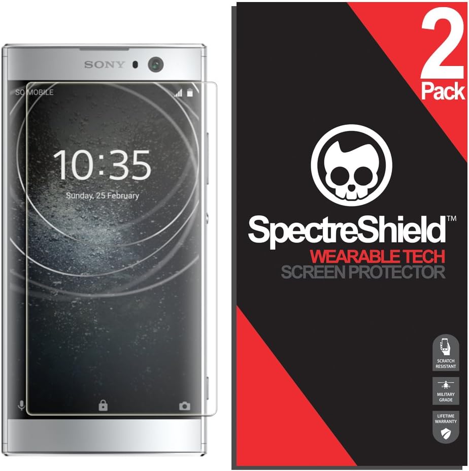 (2-Pack Screen Protector Compatible with Sony Xperia XA2 Screen Protector Case Friendly Accessories Flexible Full Coverage Clear TPU Film