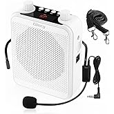 Giecy 30W Portable Voice Amplifier with Wired Microphone Headset, 2800mAh Rechargeable PA System Speaker Personal Microphone Speech Power Amplifiers Loudspeaker for Teachers/Metting/Tour Guide