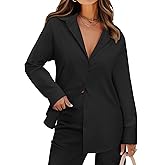 siliteelon Oversized Button Down Shirts for Women Long Sleeve Boyfriend Casual Blouses Collared Work Drop Shoulder Tops