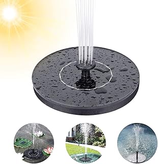 phixilin Solar Springbrunnen, Solar Teichpumpe Outdoor Wasserpumpe Solar Schwimmender Fontäne Pumpe mit 1.4W Monokristalline Solar Panel Solarpumpe für Garten, Vogel-Bad, Teich, Fisch-Behälter