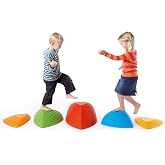 GONGE Hilltops - The Original Non-Slip Stepping Stones for Kids - Balance, Coordination, Motor Skills - Vibrant Colors - Set of 5