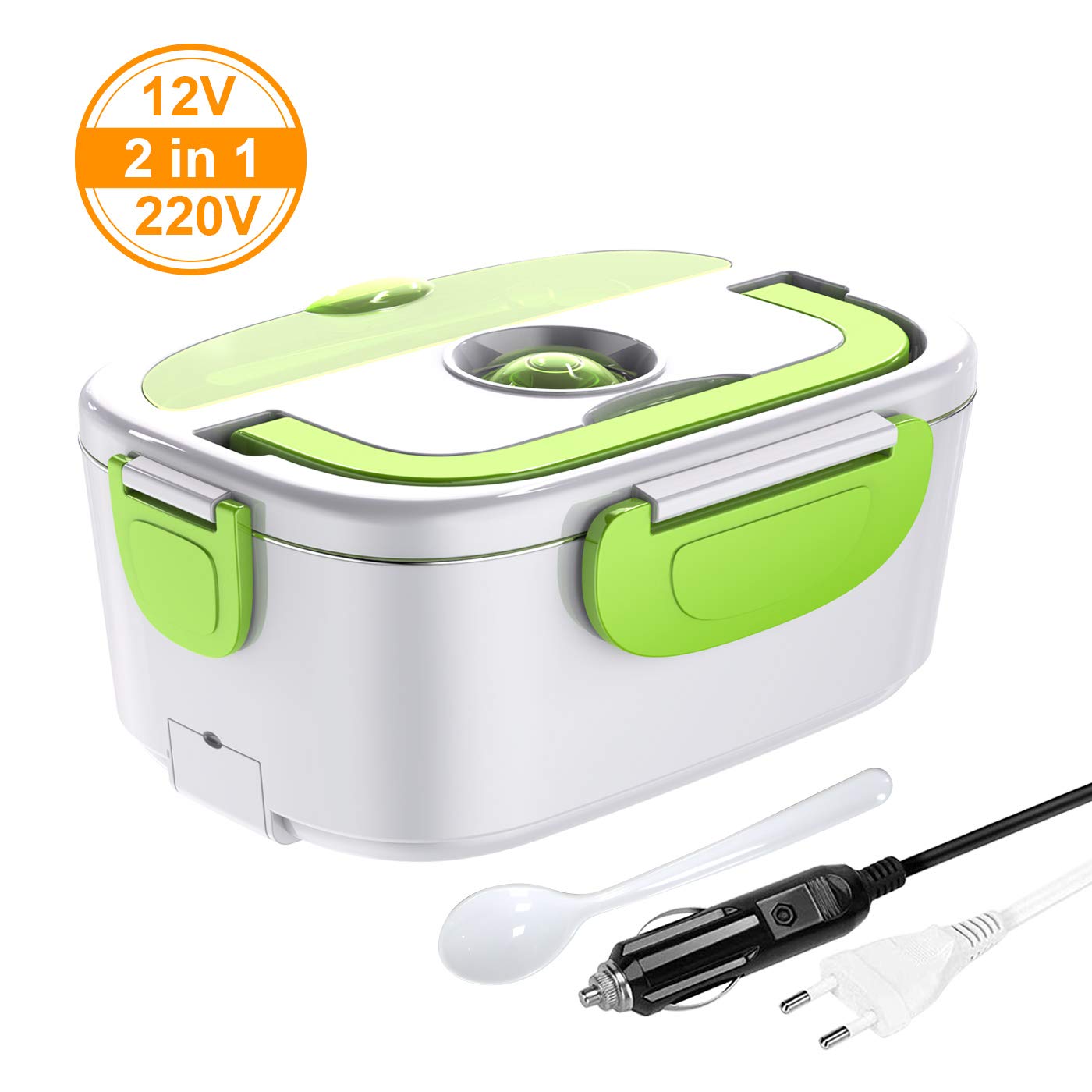 ERAY Fiambrera Eléctrica 2 en 1 para Coche y Trabajo, 1.5L ...