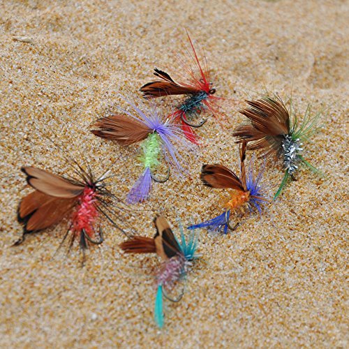 Piscifun Fly Fishing Flies 12pcs Kit Butterfly Like Trout Bass Floating