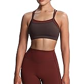 Aoxjox Women's Workout Sports Bras Takes Two Bra High Impact Training Fitness Running Yoga Crop Tank