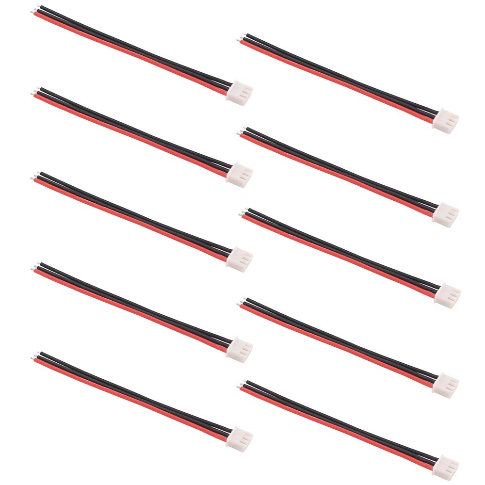 OliRC 10pcs 4" / 10cm JST-XH 2S Balance Plug Connector Adapter Lead Wire 22awg Silicone Cable for RC Lipo Battery Charger(C122-10)