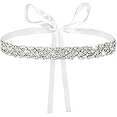Bridal Wedding Waist Belt Silver Glitter Rhinestone Sash Belt Handmade Ribbon Crystal Belt for Bride Women