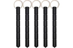 JR JUN RONG 5pcs Aluminum Keychain Keychain Set Portable Key Chain Gift for Men and Women