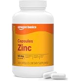 Amazon Basics Zinc Capsules, 50 mg, 200 Count