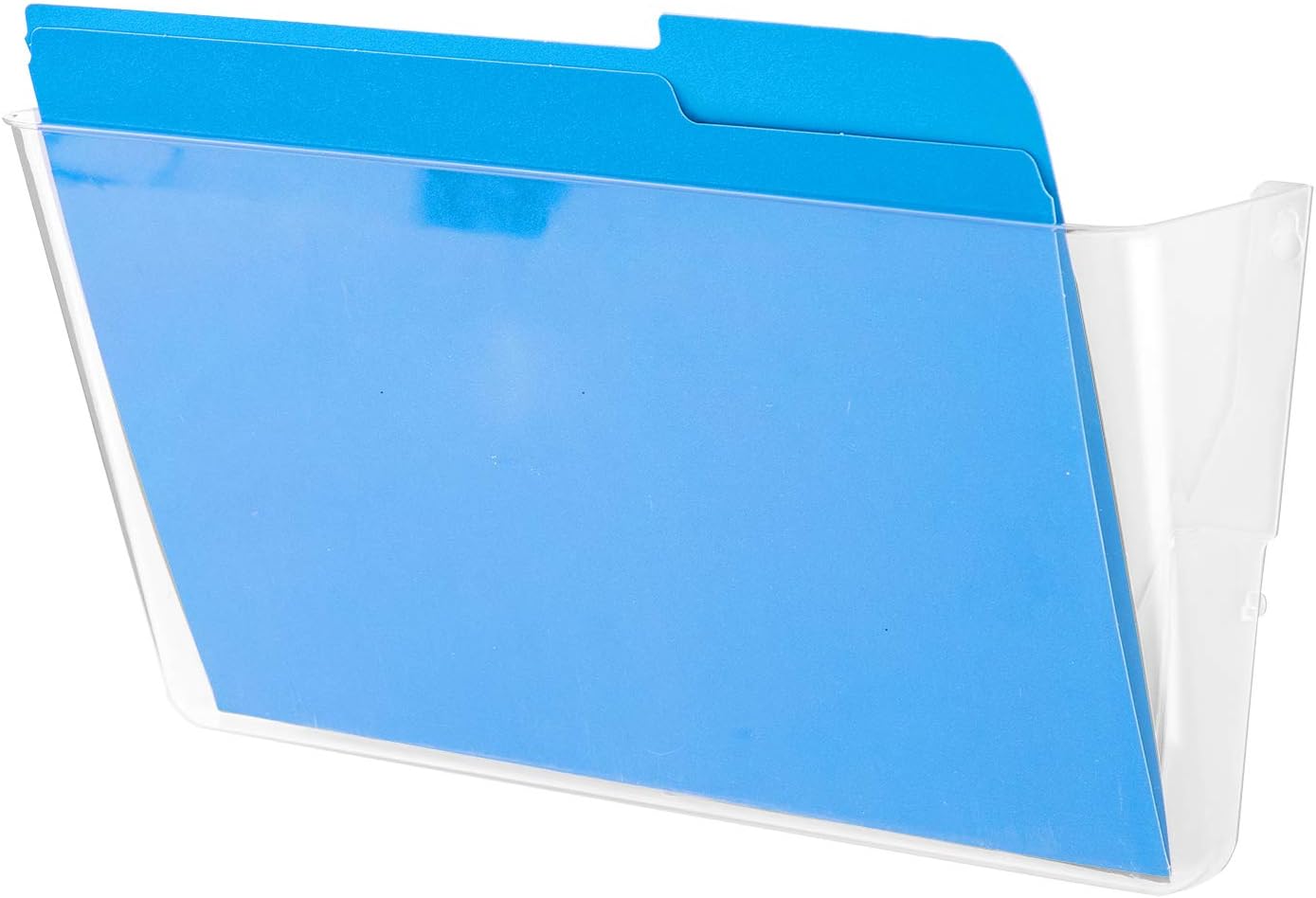 Basics Wall Pocket, Letter, Clear, 1-Pocket : Office Products