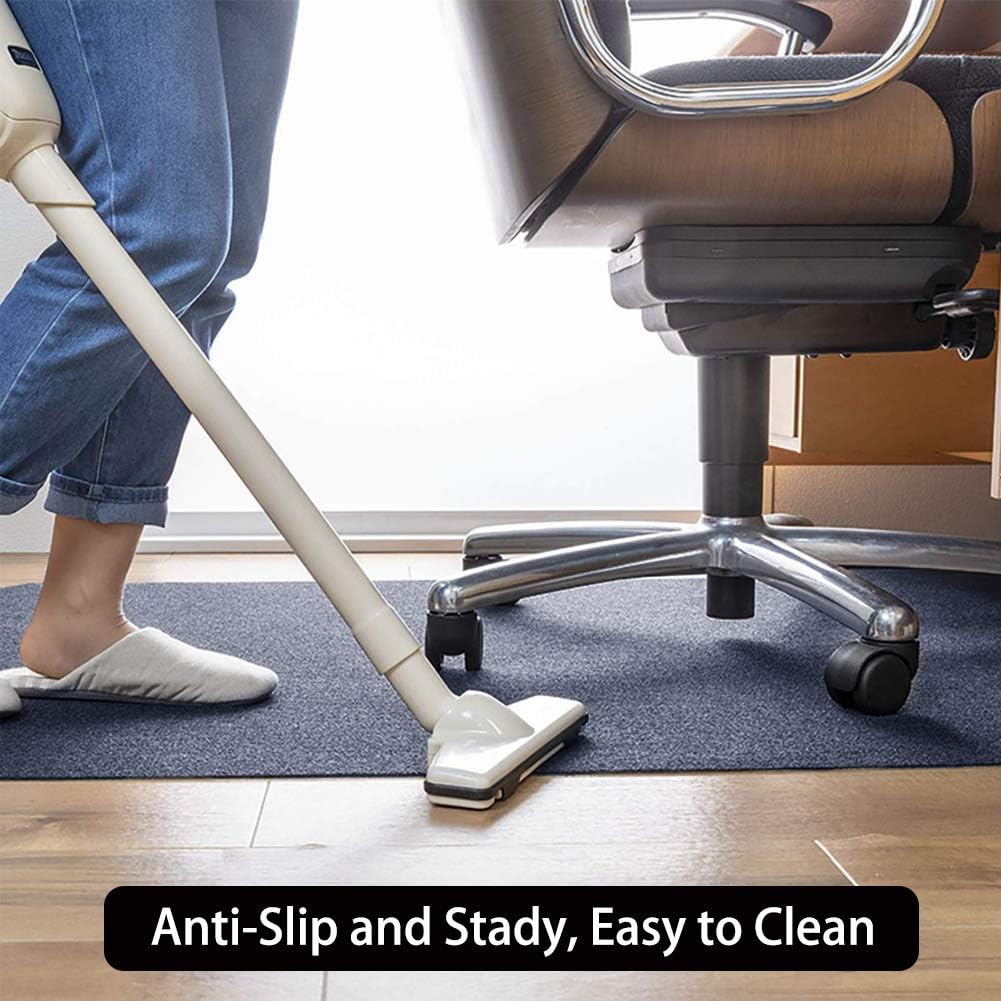 Office Chair Mat, Upgraded Version - Opaque Hard Floor Chair Mat, 0.16" Thick Multi-Purpose Low Pile Desk Mat for Hardwood Floor (Dark Gray) : Office Products