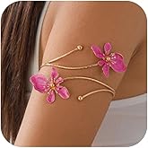 Your Always Charm Arm Cuff Jewelry for Women Adjustable Flower Cuff Bangle Bracelet Gold Armband Upper Jewelry Gifts for Women Boho Western Accessories
