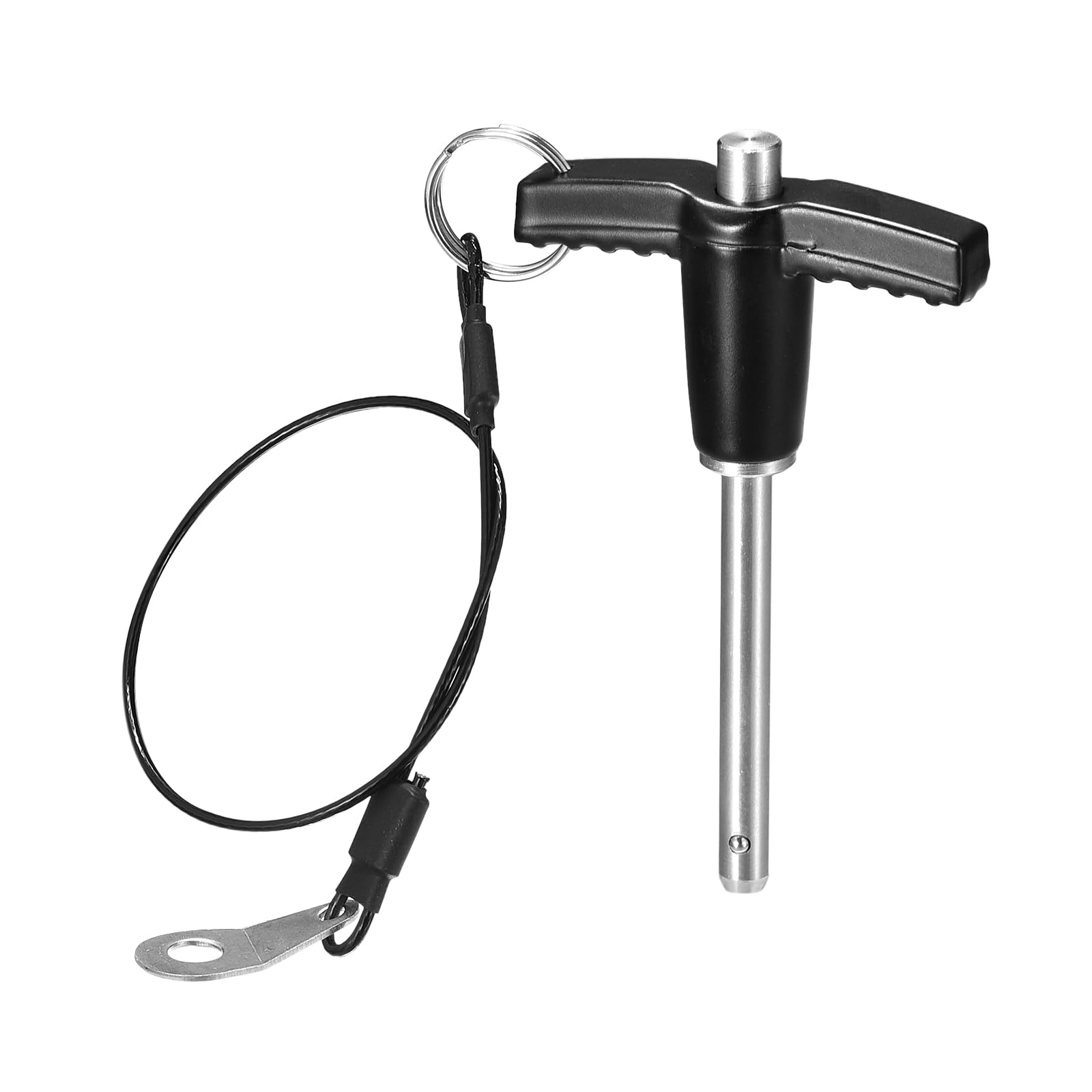 DTGN 5mmx40mm(DxL) T Handle Quick Release Pin - Good for Quickly Connecting and Hooking Up Components - 304 Stainless Steel Ball Locking Pin with Push Button - Black/Silver
