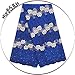 WorthSJLH African Lace Fabric 5 Yards 2019 Weddings Lace Embroidered Peach French Net Lace Guipure Nigerian Lace Fabrics LF811 (Royal Blue)